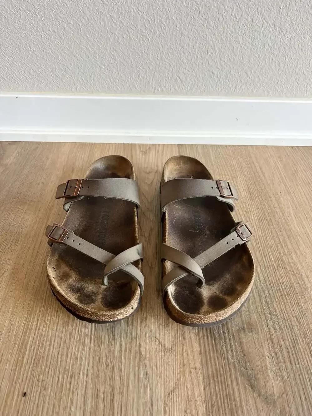 Birkenstock, Mayari Toe-Loop Sandals, Taupe Stone, 41 EU/9.5-10 US